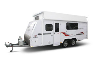 Eastern Caravan Hire Jayco poptop van with roof up