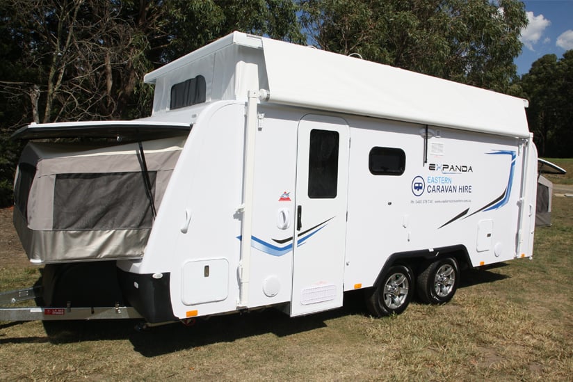 Eastern Caravan Hire Jayco expanda poptop setup