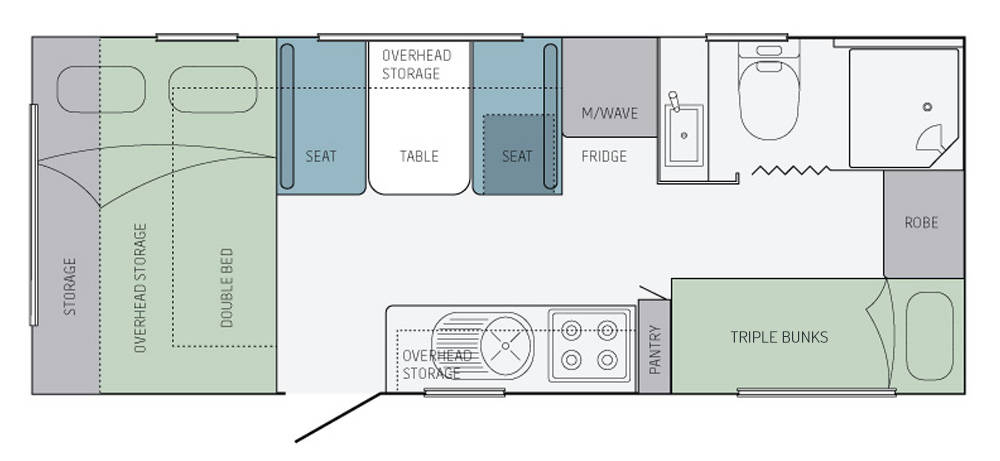 jayco journey triple bunk ensuite